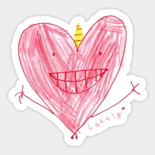 Unicorn Heart Love by Lakely - Homeschool Art Class 2021/22 Art Supplies Fundraiser Sticker